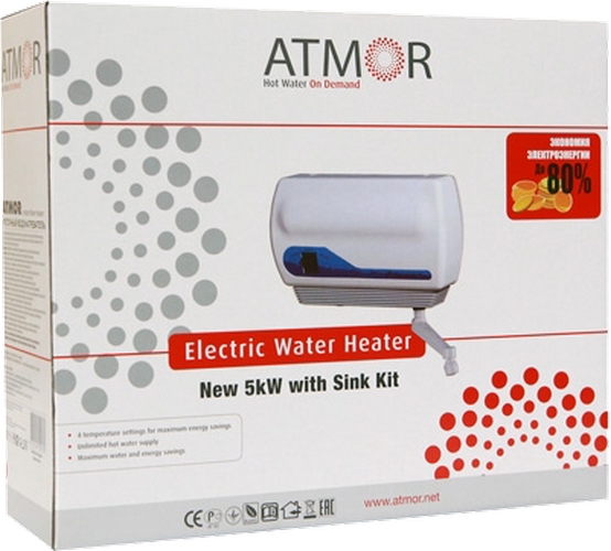 Проточный водонагреватель Atmor New 5 KW Tap обзор - фото 8