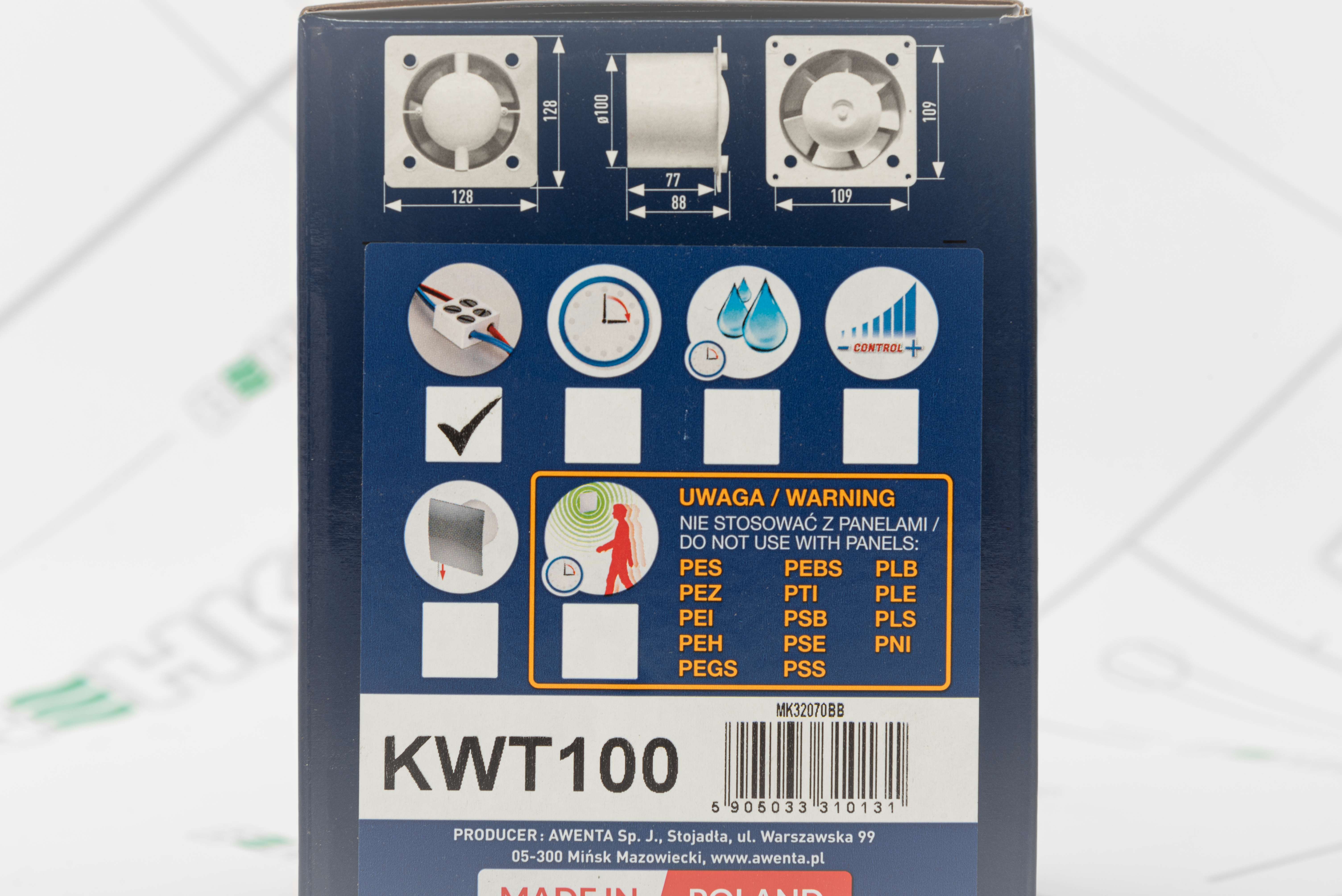 Вытяжной вентилятор Awenta System+ Turbo KWT100 внешний вид - фото 9