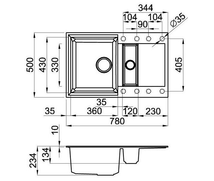 Кухонная мойка Elleci Easy 325 Tortora 43 цена 0 грн - фотография 2