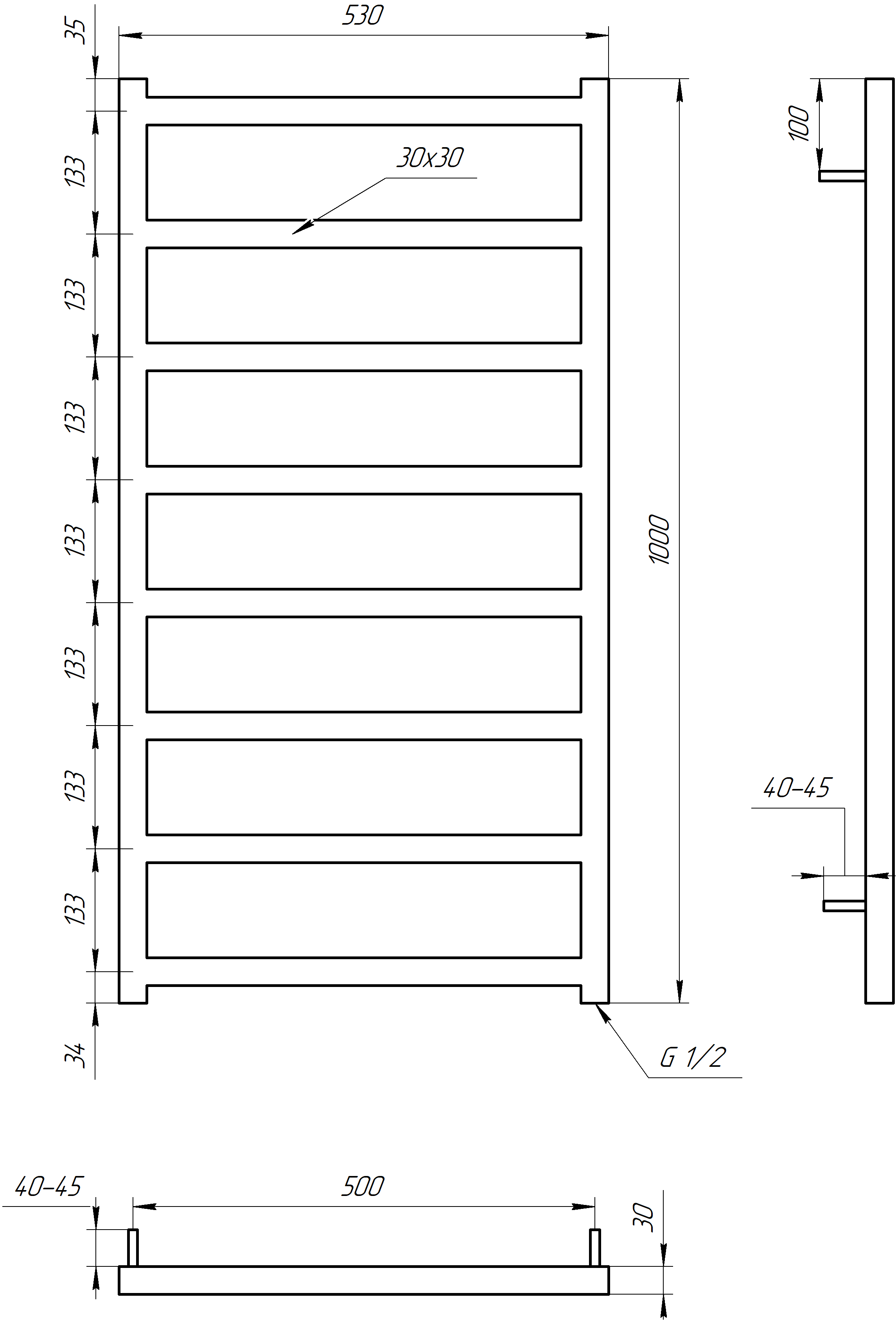 Полотенцесушитель Genesis Aqua Bud GA-30002 цена 8515 грн - фотография 2