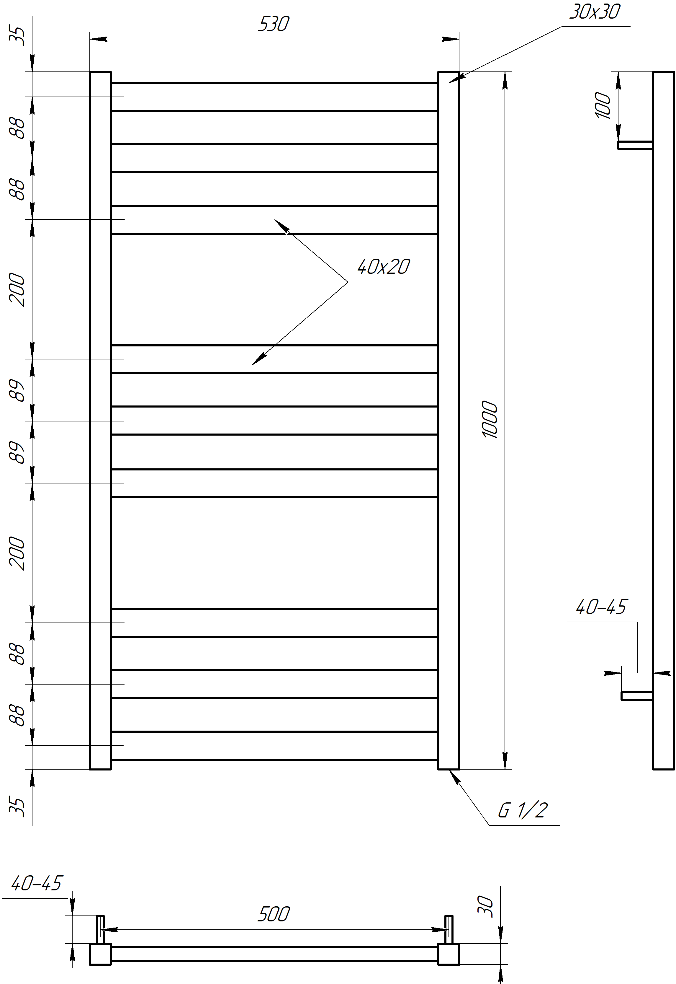 Рушникосушка Genesis Aqua Tristar flat GA-5005 ціна 11260 грн - фотографія 2