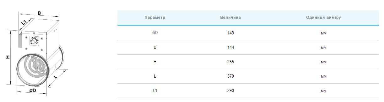 Вентс НК 150-2,4-1 У Габаритные размеры