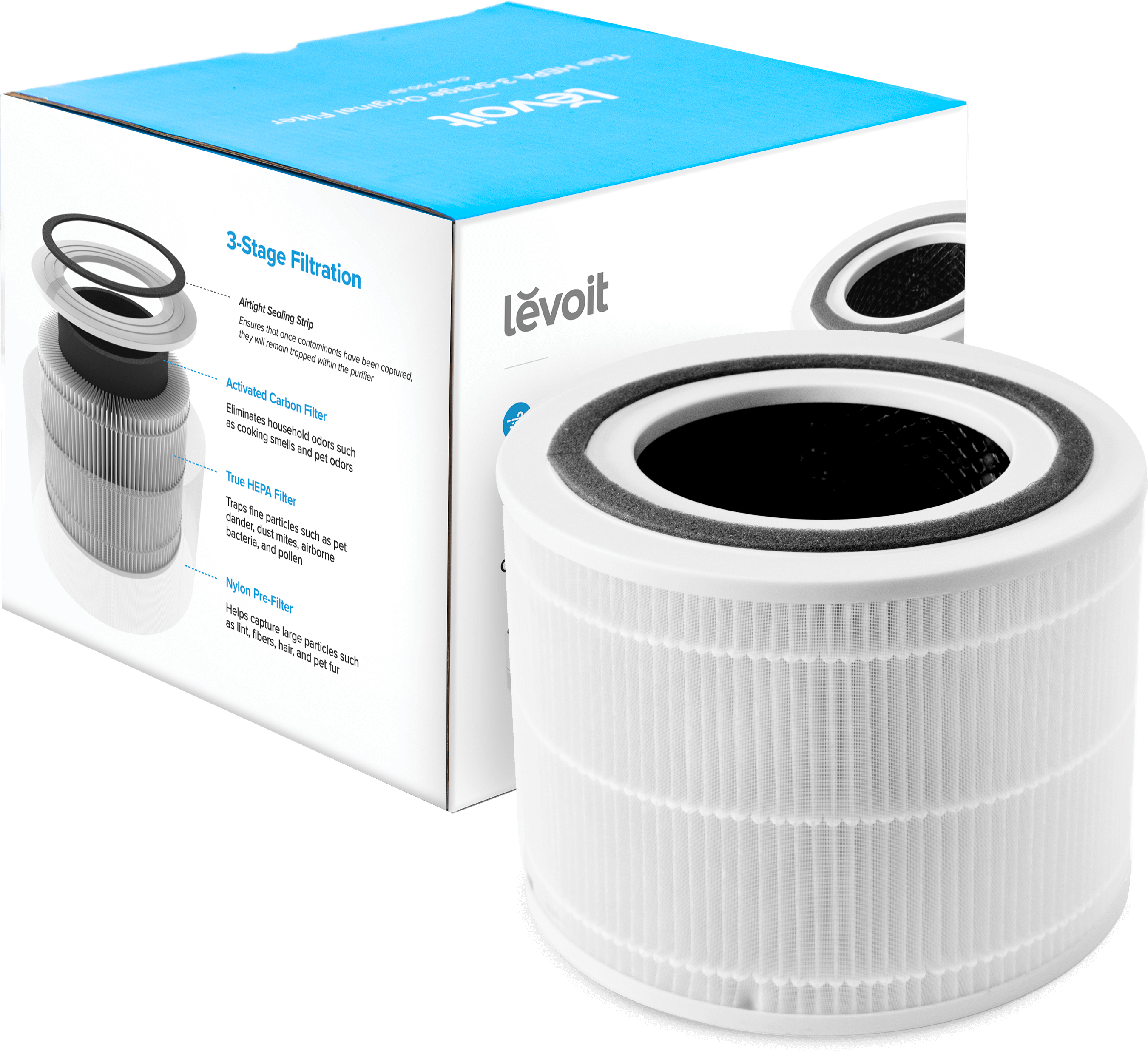 Фільтр для зволожувача повітря Levoit Air Cleaner Filter Core 300 True HEPA 3-Stage в інтернет-магазині, головне фото