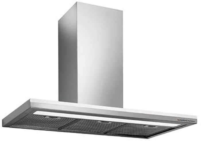 Серая вытяжка Falmec Design Lumen Isola 90 Inox