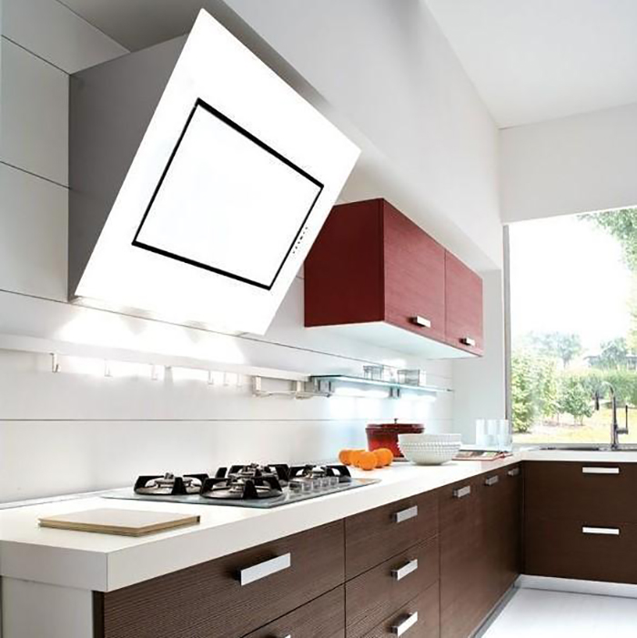 Кухонная вытяжка Falmec Design Quasar Glass 120 White цена 36600 грн - фотография 2