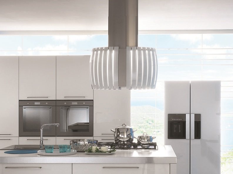 Кухонна витяжка Falmec Design+ Prestige Isola Glass White ціна 72800 грн - фотографія 2