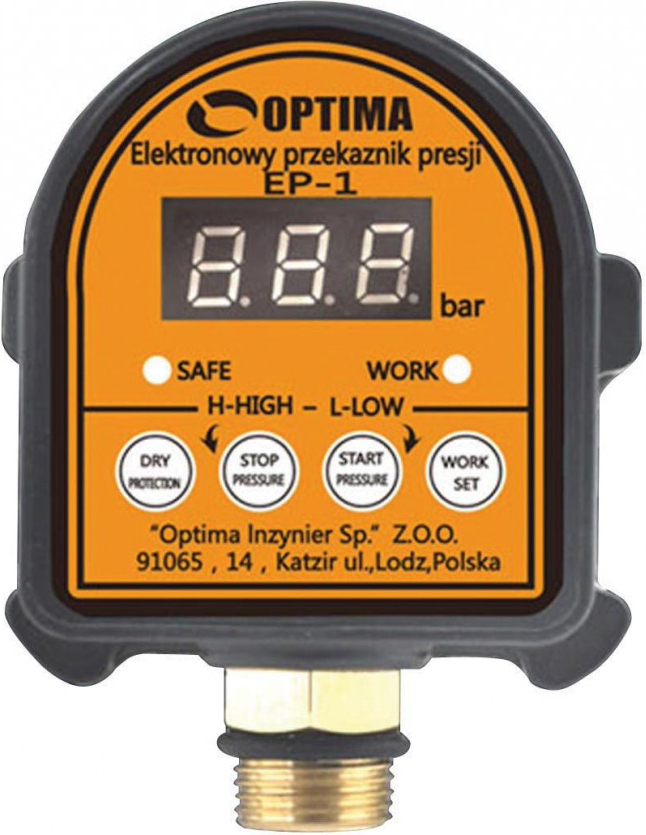 Электронное реле давления Optima EP-1 с защитой сухого хода