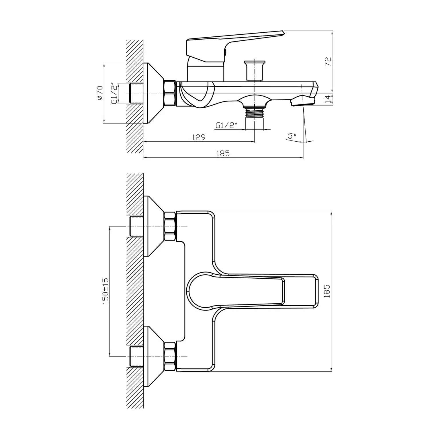 Koller Pool EDGE ED0100 Габаритні розміри