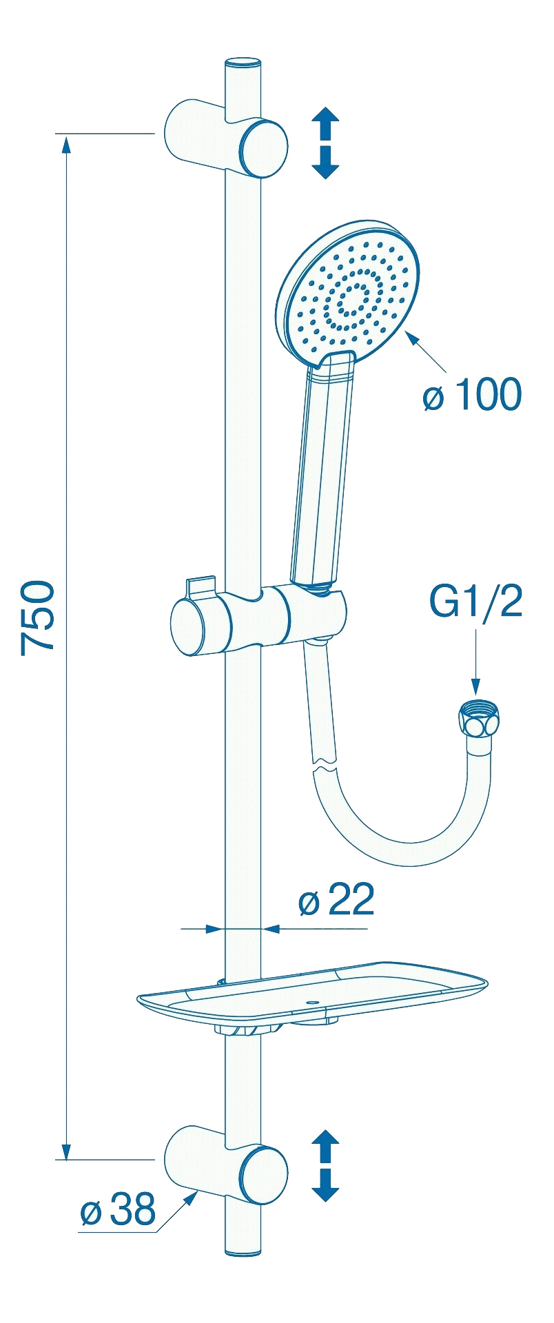 Koller Pool Round Arc (RA0200+RA0100+TN010) Габаритные размеры