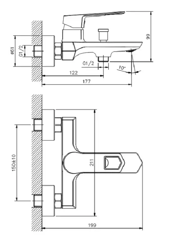 Koller Pool GRACE (GR0100) Габаритные размеры