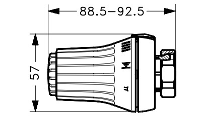 Danfoss RAE-H RAE 5035 (013G5035) Габаритні розміри