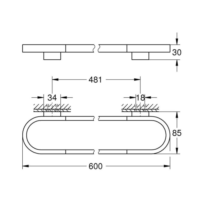 Grohe EX Selection 41056000 Габаритні розміри