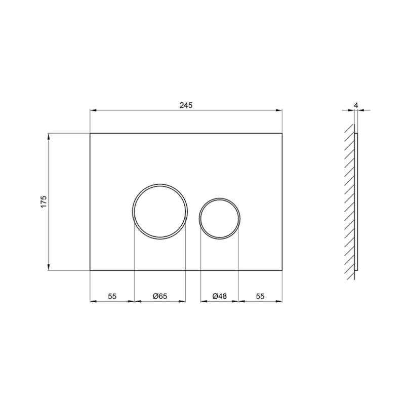 Q-Tap Nest QT0111V1164GW Габаритні розміри