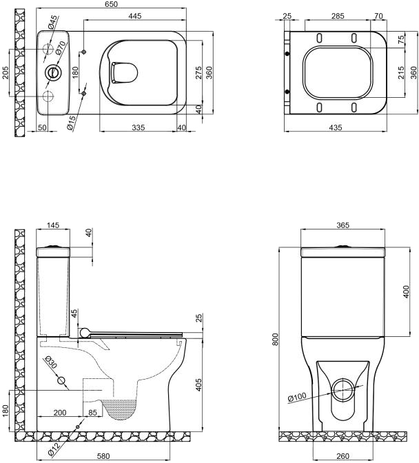 Q-Tap Cardinal QT0422C666PW Габаритные размеры