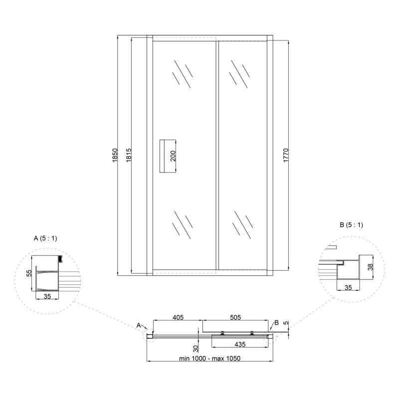 Lidz Zycie SD100x185.CRM.TR Габаритні розміри