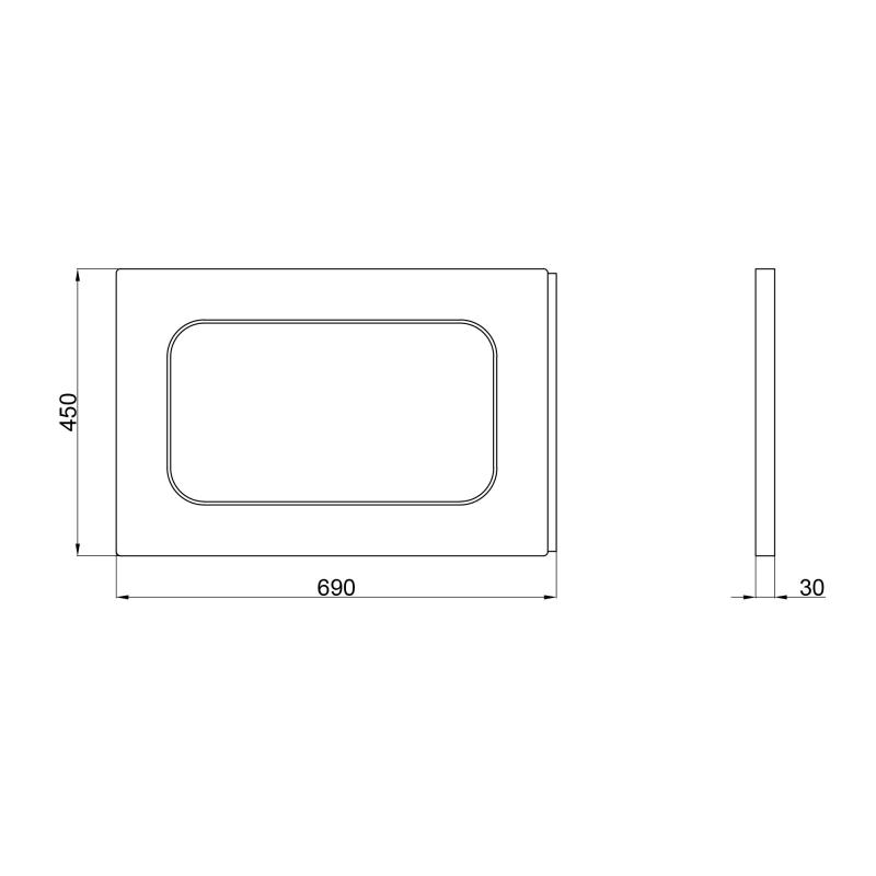 Lidz Panel R LPR70 Габаритные размеры