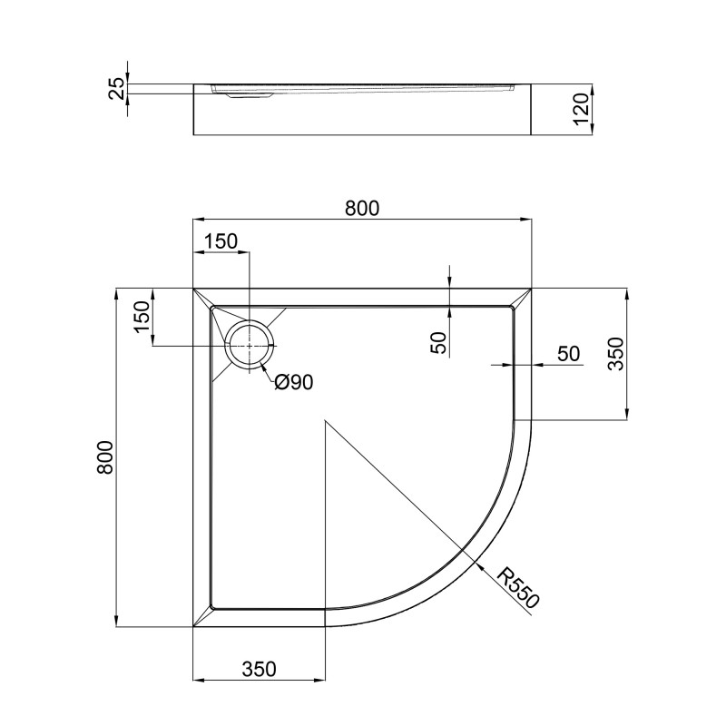 Q-Tap Robin ROBIN308812C Габаритні розміри