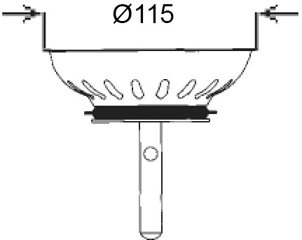 Ghidini Ø115 мм (1705) Габаритные размеры