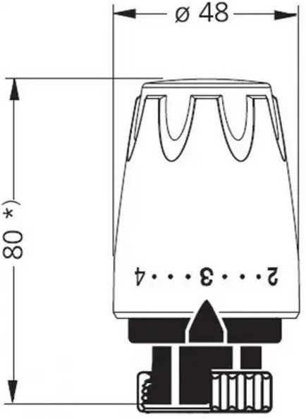 IMI Heimeier ​DX M30x1.5 (6700-00.500) Габаритные размеры