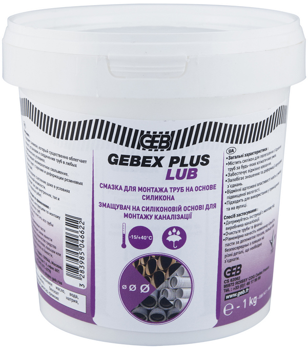 Змащувач для труб GEB Gebex Plus 1 кг (504662) в інтернет-магазині, головне фото