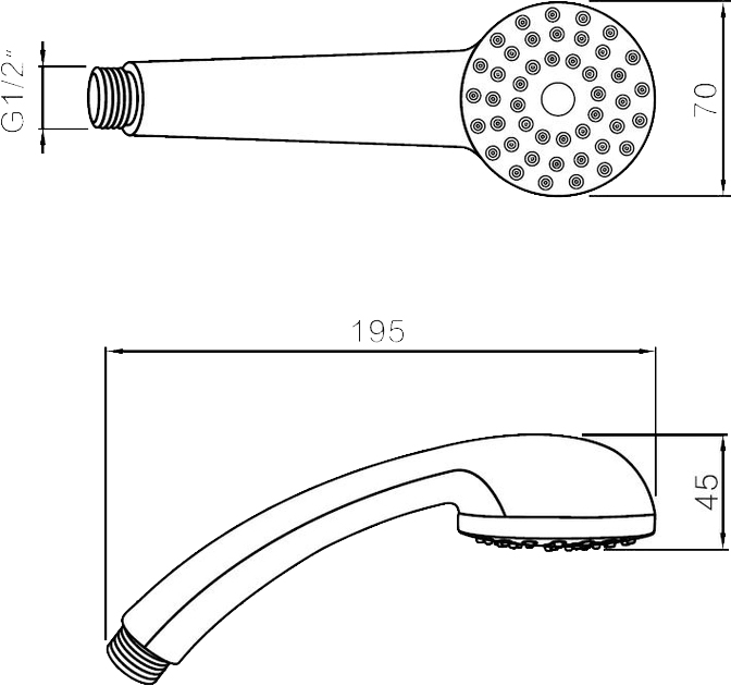 Idrosanitaria Olivia 10615 Габаритні розміри