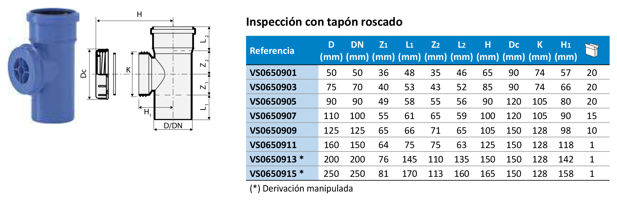 Valsir Triplus® Ø160 (VS0650911) Технічні характеристики