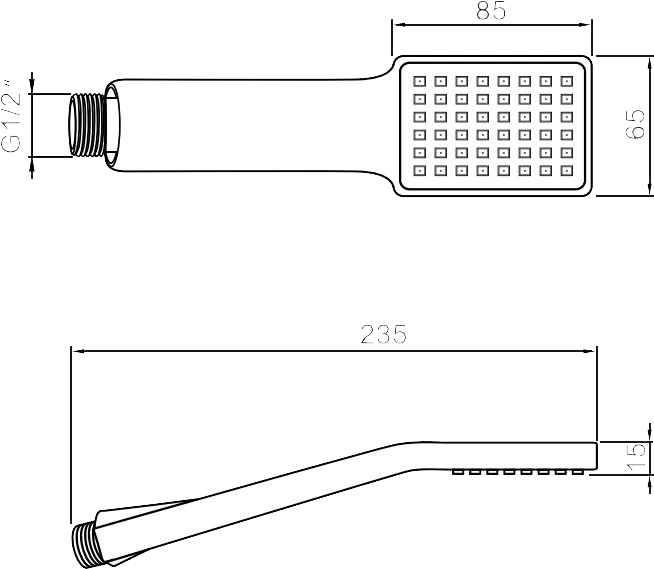 Idrosanitaria Tiffany-Q 14530 Габаритні розміри