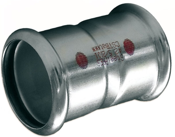 Муфта стальная Raccorderie Metalliche SteelPres 383/000 стальная Ø28 оцинкованая (отопление) (383028000)