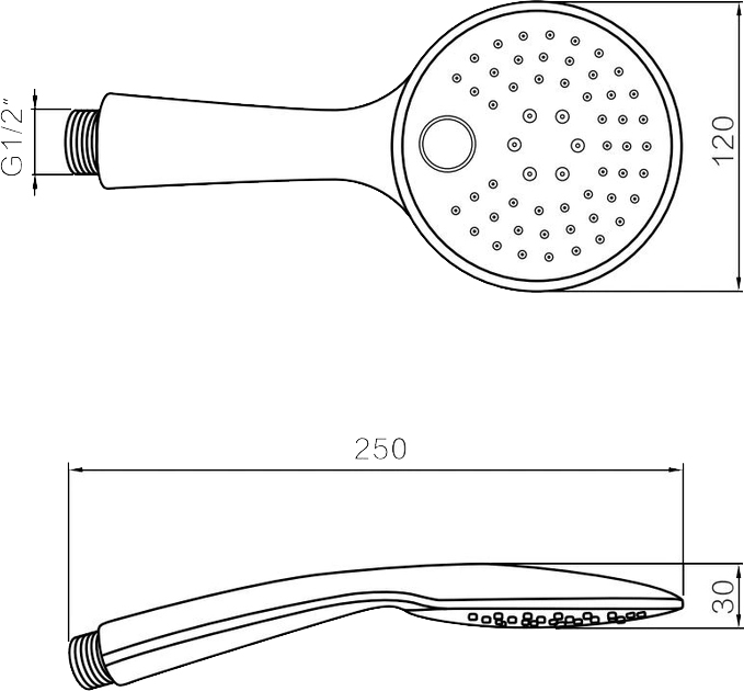 Idrosanitaria Rox 10730 Габаритные размеры