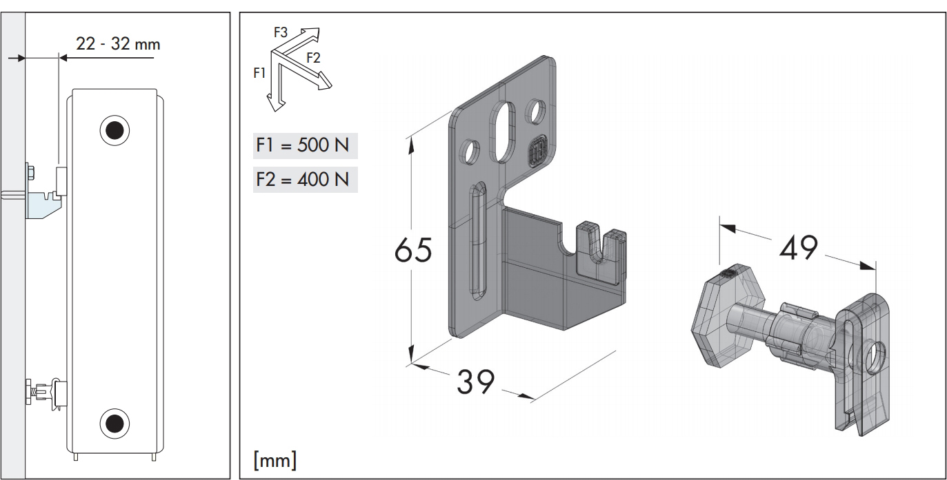 MB Fix 2 D2+2 NS стального радиатора с пластинами (60400527) Габаритные размеры