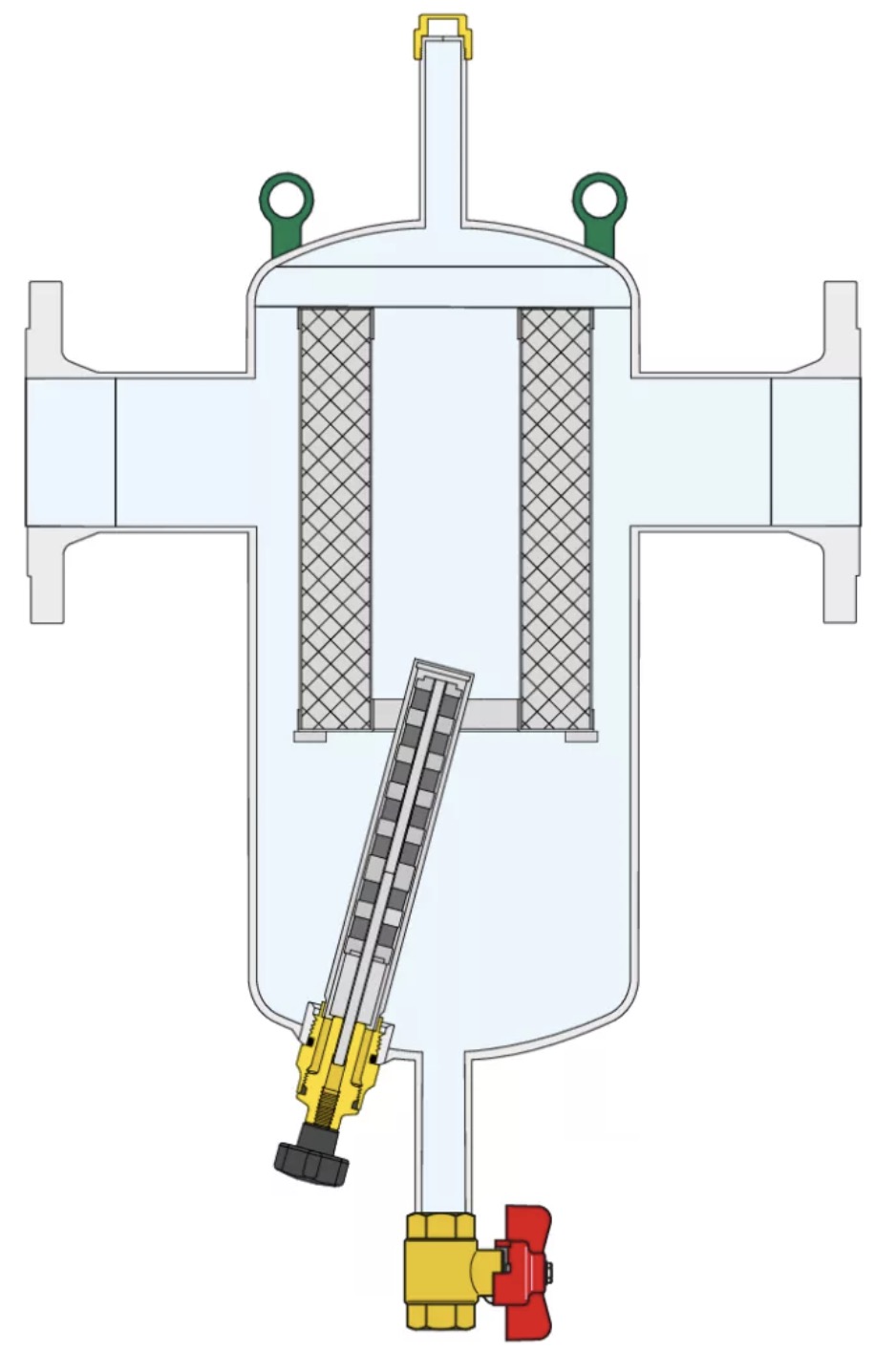 Фланцевий дешламатор Caleffi Dirtcal DN80 з магнітом, горизонтальний, в ізоляції (546680) ціна 76894 грн - фотографія 2