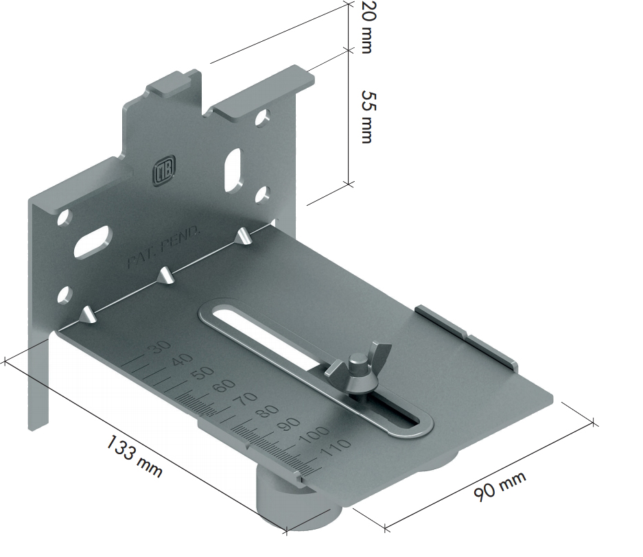 MB Fix 60910002 DB2 с нижним подключением Ø3/4" Габаритные размеры