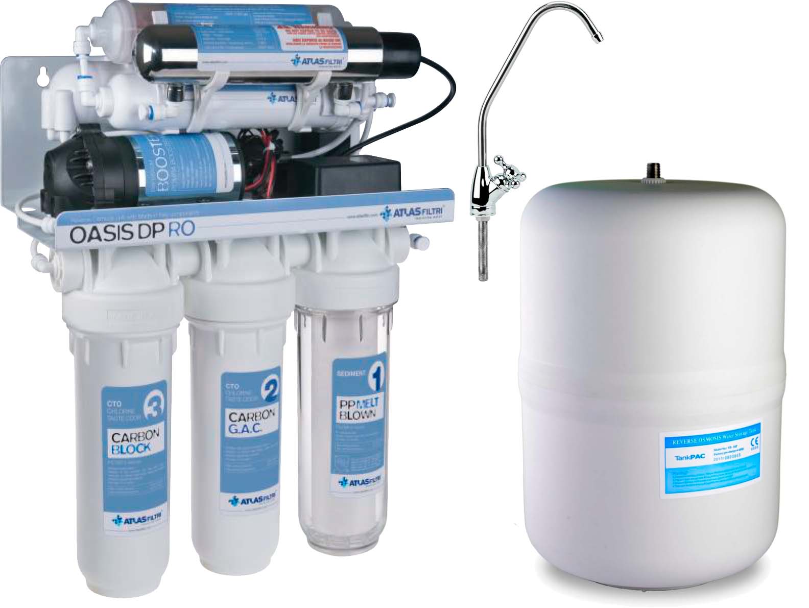 Фильтр для воды Atlas Filtri Oasis DP PUMP-UV (УФ-лампа, насос, минерализатор) RE6075340