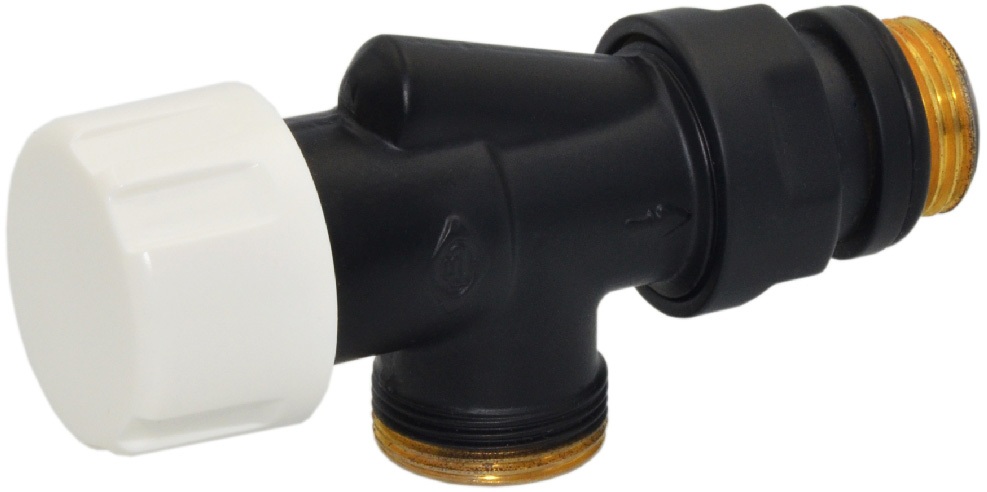 Термостатический клапан Carlo Poletti First Reversa 1/2" x 24-19, Black Matte (V18411EFS9005O) цена 2066 грн - фотография 2
