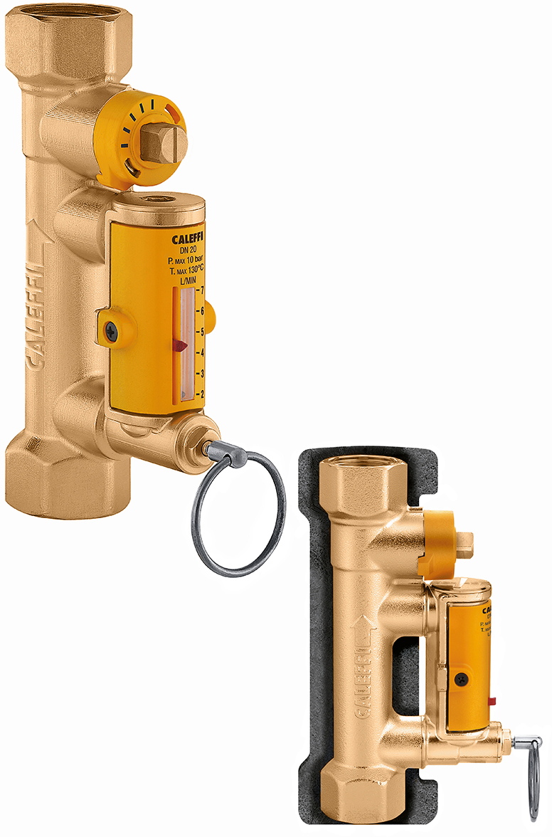 Балансировочный клапан с расходомером Caleffi Ø3/4" 7-28 l/min -30÷130°C (258523)