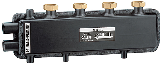 Гидравлический сепаратор-коллектор Caleffi Sepcoll Ø1"x1 1/2" 2x125 мм 6 bar 0÷110°C (559220) в интернет-магазине, главное фото