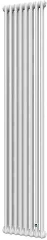 Трубчатый радиатор Delonghi Multicolumn H=2000 (межосевая 1930 мм) 2-8 (секций) конф.D (нижнее 1/2") Δt50=1138 W RAL9016 (0Q00220000800D0)