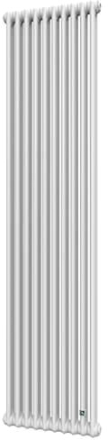 Трубчатый радиатор Delonghi Multicolumn H=2000 (межосевая 1930 мм) 2-10 (секций) конф.D (нижнее 1/2") Δt50=1423 W RAL9016 (0Q00220001000D0)