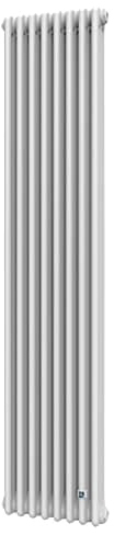 Трубчатый радиатор Delonghi Multicolumn H=1800 (межосевая 1730 мм) 3-8 (секций) конф.0 (боковое 1/2") Δt50=1389 W RAL9016 (0Q0031800080000)