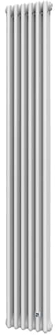 Трубчатый радиатор Delonghi Multicolumn H=2000 (межосевая 1930 мм) 3-6 (секций) конф.0 (боковое 1/2") Δt50=1163 W RAL9016 (0Q0032000060000)