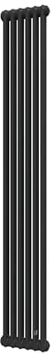 Трубчатый радиатор Delonghi Multicolumn H=2000 2-6 (секций) конф.D (нижнее 1/2") Δt50=854 W RAL9005MATT (0Q10220000600D0RAL9005M) в интернет-магазине, главное фото