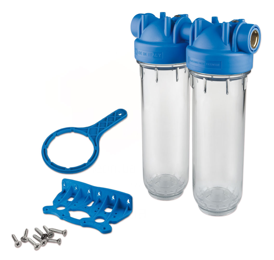 Atlas Filtri DP DUO TS Ø1/2" OT (латунь) 10" 45° 8 bar KIT (ZA3100680)