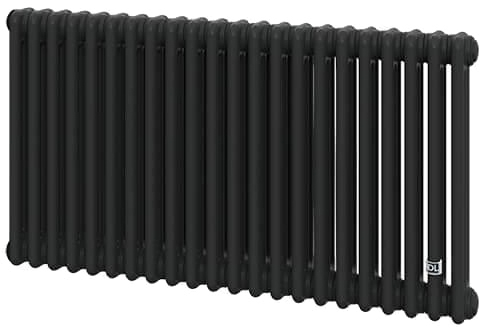Трубчатый радиатор Delonghi Multicolumn H=570 (межосевая 500 мм) 3-22 (секций) конф.0 (боковое 1/2") Δt50=1210 W RAL9005МATT (0Q1030570220000RAL9005М)