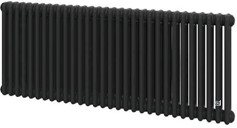 Delonghi Multicolumn H=570 (міжосьова 500 мм) 3-30 (секцій) конф.0 (бокове 1/2") Δt50=1740 W RAL9005МATT (0Q1030570300000RAL9005М)