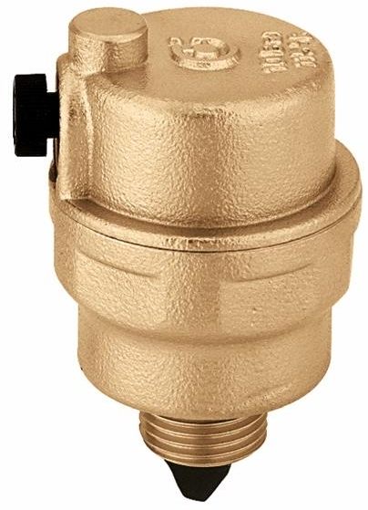 Воздухоотводчик автоматический вертикальный Caleffi Robocal Ø3/8" Н 115°C 10 bar (502430)