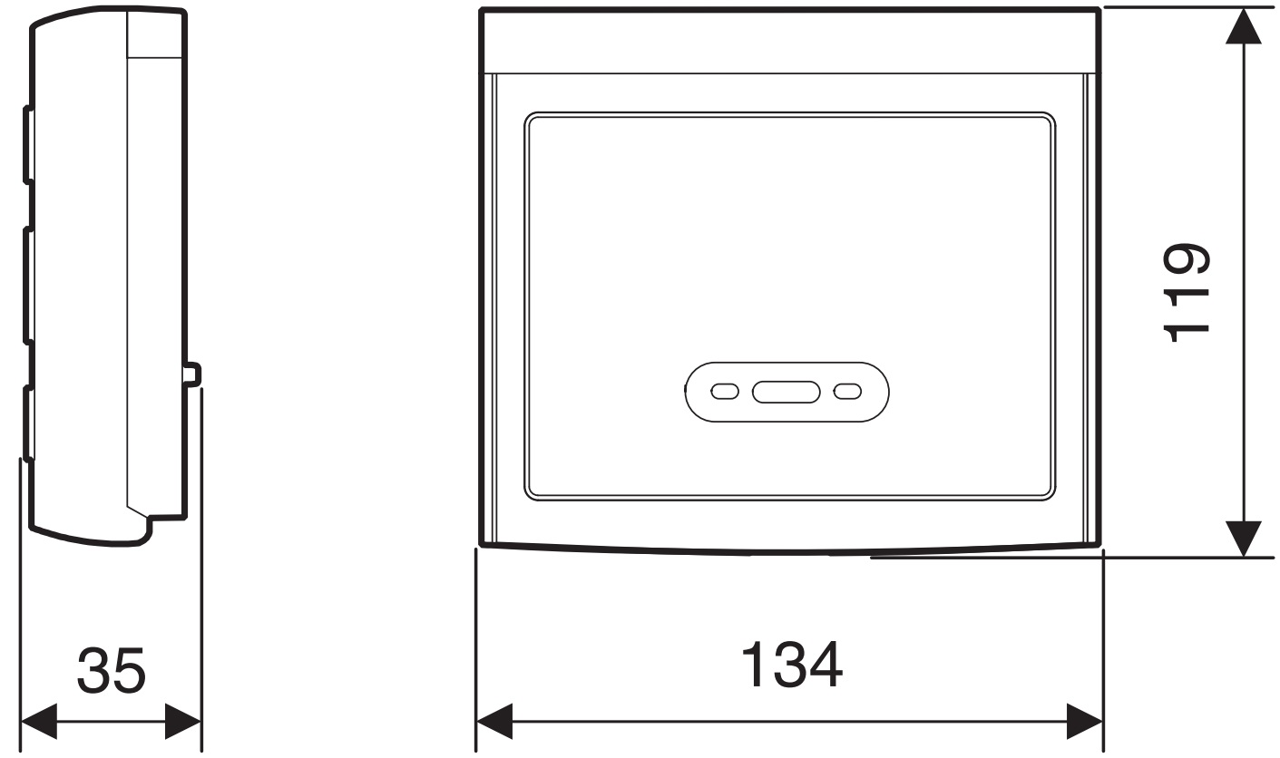 Buderus Logamatic RC200 RF EMS.../2 (7738111134) Габаритные размеры
