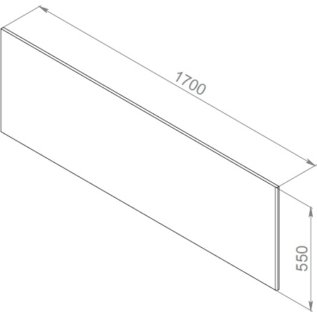 AM.PM Inspire 2.0 W52A-170-075W-P Габаритні розміри