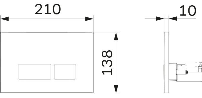 AM.PM Pro S I047038 Габаритные размеры