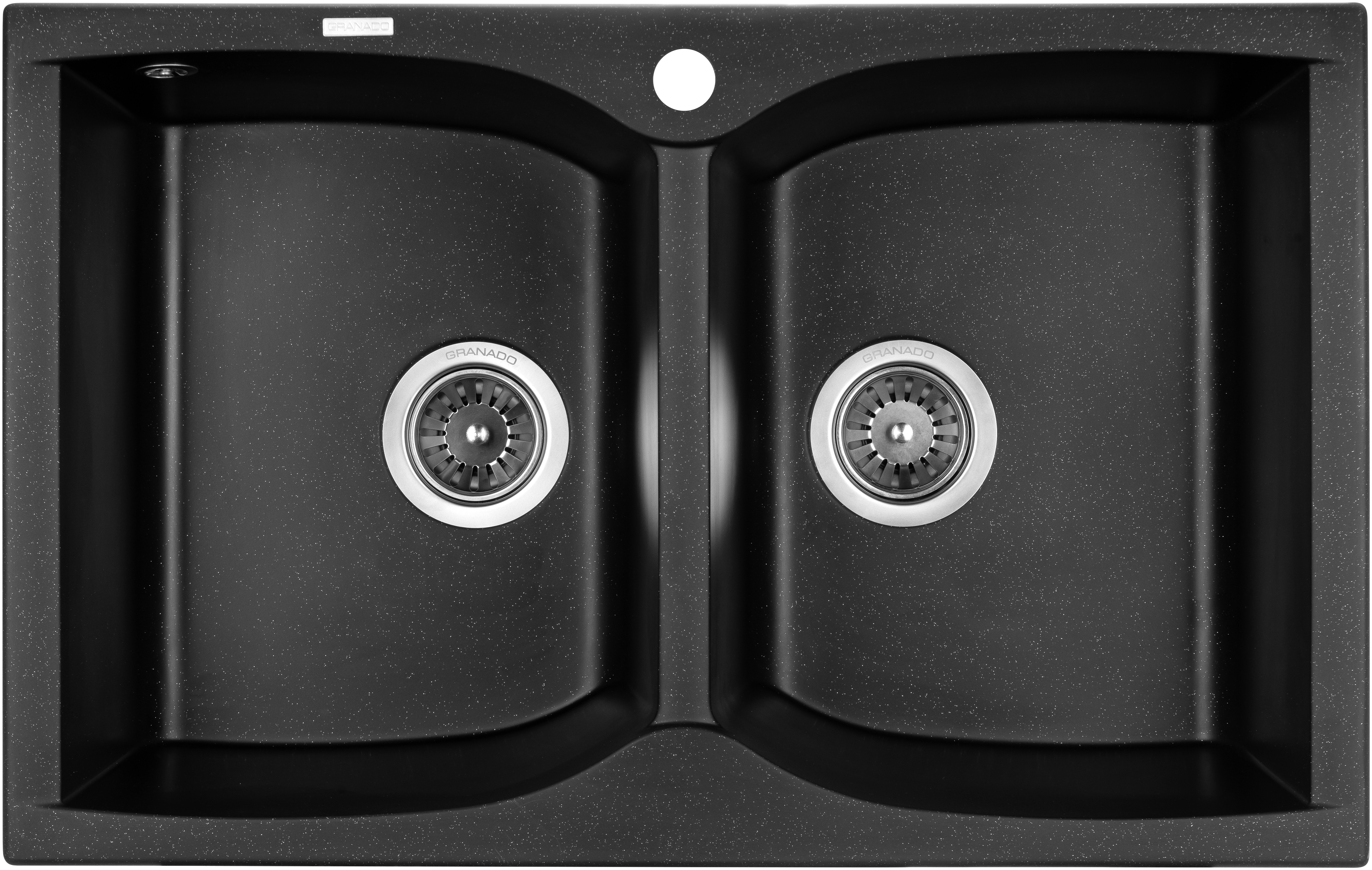Кухонна мийка з двома чашами Granado Cordoba Black shine