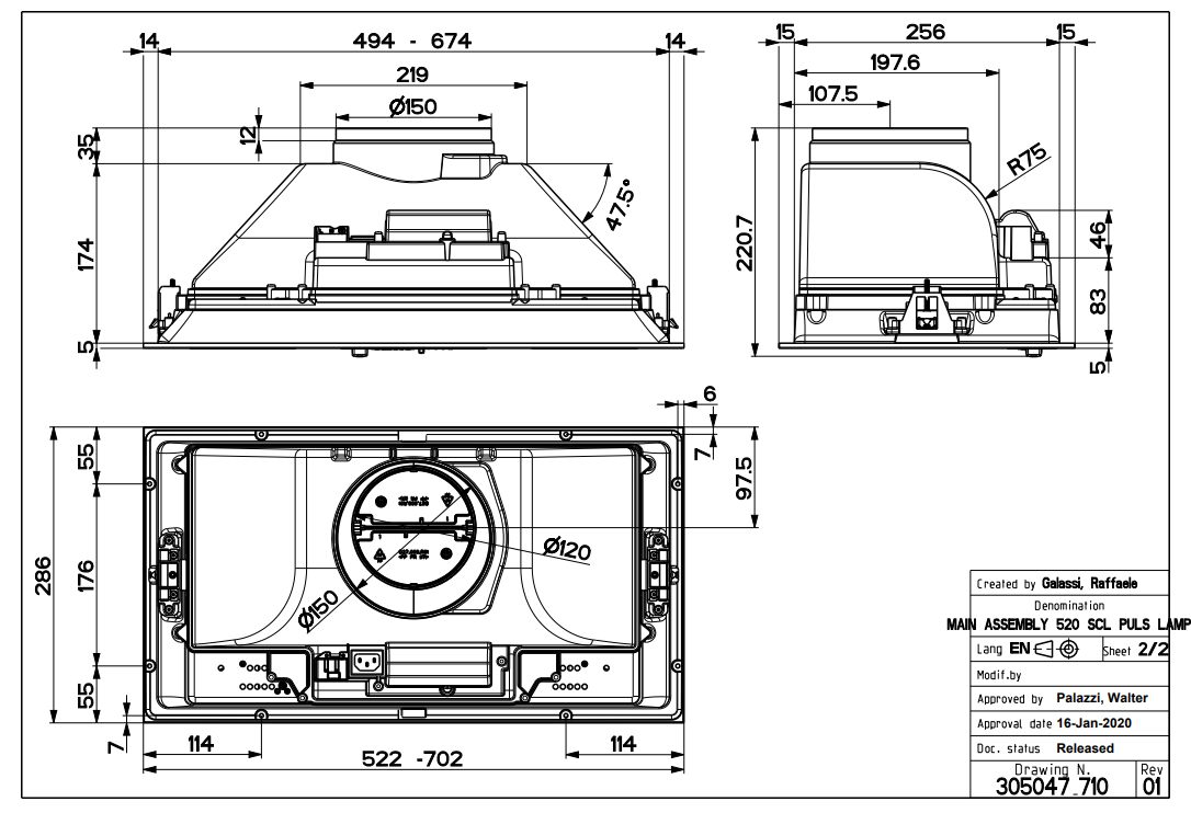 Faber Inka Smart C LG A52 Габаритні розміри